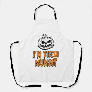 Halloween Mumie Pompoen Vintage Gravure Shirt De Schort