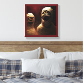 Halloween - Mumien 3 Canvas Afdruk (Insitu (Slaapkamer))