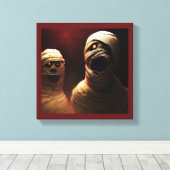 Halloween - Mumien 3 Canvas Afdruk (Insitu (Houten vloer))