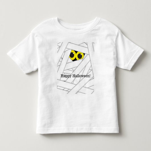 Halloween Mummie Cute Aangepaste Tekst Kostuum Shi Kinder Shirts (Voorkant)
