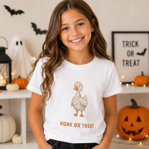 Halloween Mummie Gans Toeter of Smeerlappen Meisje T-shirt