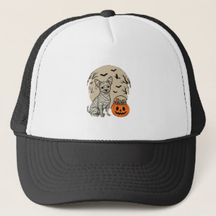 Halloween Mummie Hond en Pompoen Snoep Trucker Pet