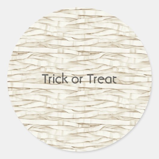 Halloween Mummie Wrap Ronde Sticker (Voorkant)