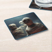 Halloween - Mummies 2 Kartonnen Onderzetters (Schuin)