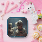 Halloween - Mummies 2 Papieren Bordje (Feest)