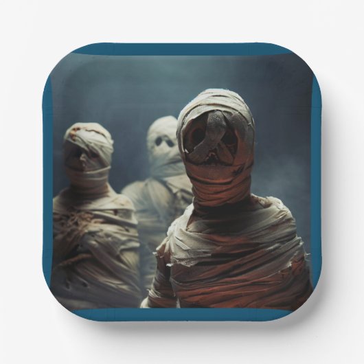 Halloween - Mummies 2 Papieren Bordje (Voorkant)