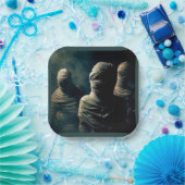 Halloween - Mummies 4 Papieren Bordje (Feest)