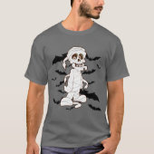 Halloween Mummy and bats Holiday t shirt (Voorkant)