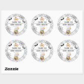 Halloween Mummy Baby shower dank u Ronde Sticker (Vel)
