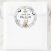 Halloween Mummy Baby shower dank u Ronde Sticker (Tas)