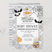 Halloween Mummy Baby shower Uitnodiging (Voorkant / Achterkant)