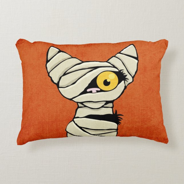 Halloween Mummy Cat Decoratief Kussen (Voorkant)