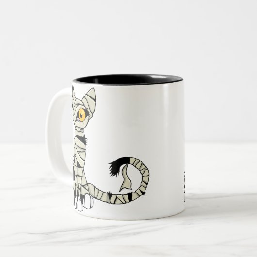 Halloween Mummy Cat Mok (Voorkant links)