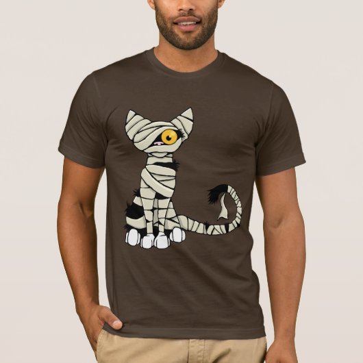 Halloween Mummy Cat T-shirt (Voorkant)