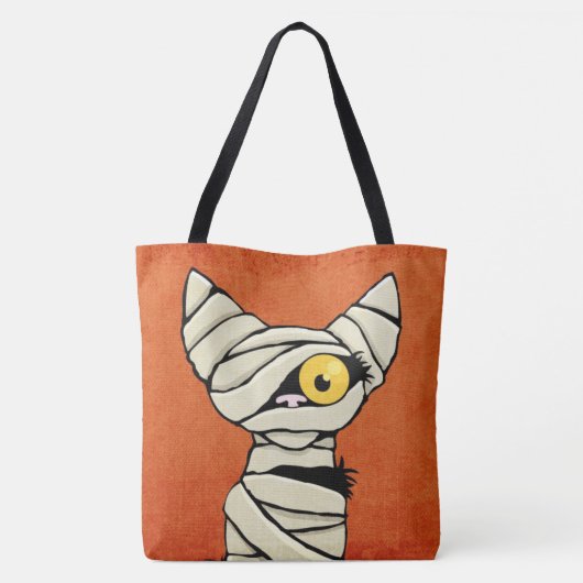 Halloween Mummy Cat Tote Bag (Achterkant)