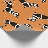 Halloween Mummy Dachshunds Cadeaupapier (Hoek)