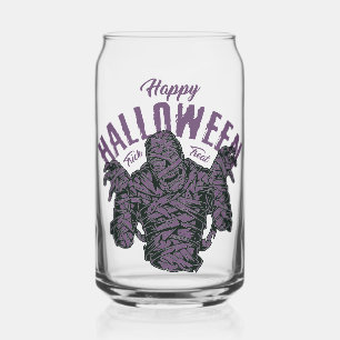 Halloween Mummy Glass - Spooky Paarse Blikvorm Glas