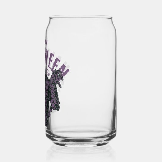 Halloween Mummy Glass - Spooky Paarse Blikvorm Glas (Links)