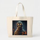 Halloween mummy grote tote bag (Voorkant)