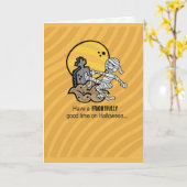 Halloween Mummy Kaart (Gele Bloem)