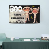 Halloween mummy kinder graveyard boe full moon spandoek (Beurs)