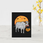 Halloween Mummy Koe Trick Treat Boerderij Kostuum  Kaart (Gele Bloem)