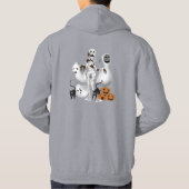 Halloween Mummy met Kitty Cats en Ghost Mannen Hoodie (Achterkant)