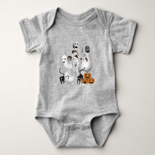 Halloween Mummy met Kitty Cats en Ghost Romper
