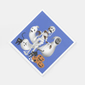 Halloween Mummy met Kitty Cats en Ghost Servet (Hoek)