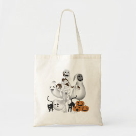 Halloween Mummy met Kitty Cats en Ghost Tote Bag