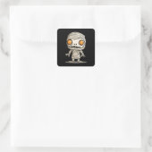 Halloween Mummy Model Vierkante Sticker (Tas)