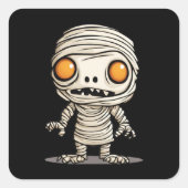 Halloween Mummy Model Vierkante Sticker (Voorkant)