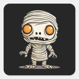 Halloween Mummy Model Vierkante Sticker