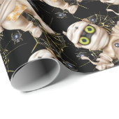 Halloween Mummy Monster Birthday Party Cadeaupapier (Rol Hoek)