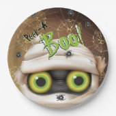 Halloween Mummy Monster Peek A Boo Papieren Bordje (Voorkant)
