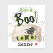 Halloween Mummy Monster Peek A Boo Sticker (Vel)
