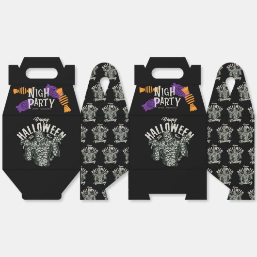 Halloween Mummy Night Party Snoep Box Bedankdoosjes (Ongevouwen)