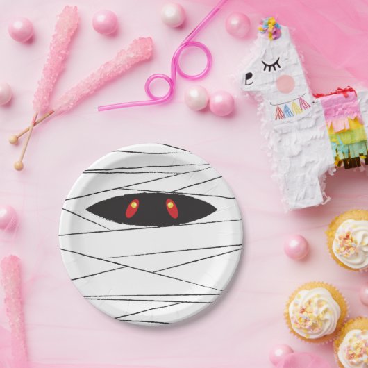 Halloween Mummy Papieren Bordje (Feest)