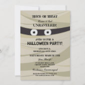 Halloween Mummy Party Monster Bash Invite Kaart (Voorkant)