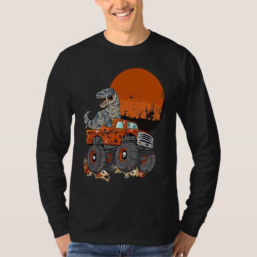 Halloween Mummy Rex Monster Truck T-shirt (Voorkant)