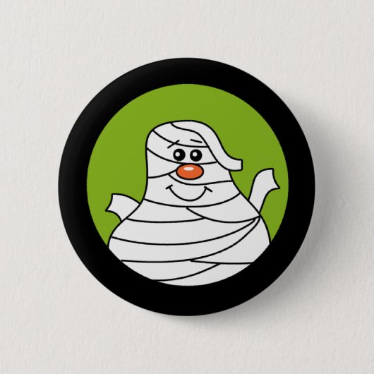 Halloween Mummy Ronde Button 5,7 Cm (Voorkant)