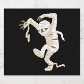 Halloween Mummy Sparkling Wijnetiket (Enkel label)