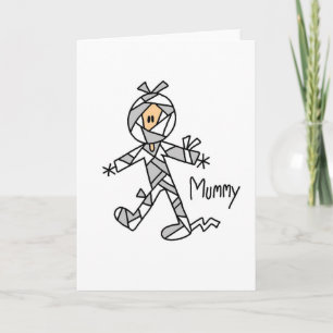Halloween Mummy Stick Figuur Card Kaart