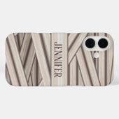 Halloween Mummy Stripes Pattern en Custom Name Case-Mate iPhone Case (Achterkant (horizontaal))