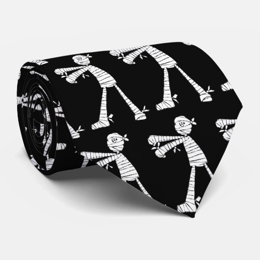 Halloween Mummy stropdas (Opgerold)