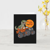 Halloween Mummy T Rex Monster Truck Boys Kinder Te Kaart (Gele Bloem)