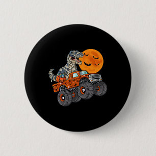Halloween Mummy T Rex Monster Truck Boys Kinder Te Ronde Button 5,7 Cm