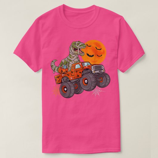 Halloween Mummy T Rex Monster Truck Boys Kinder Te T-shirt (Design voorkant)
