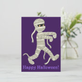 Halloween Mummy Wenskaart Feestdagenkaart (Staand voorkant)