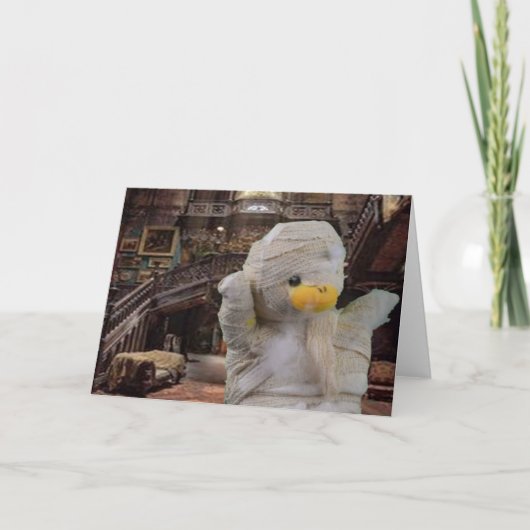 Halloween Mummy. Wenskaart Kaart (Voorkant)